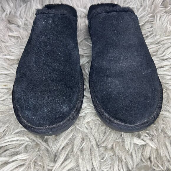 UGG Koolaburra Sonele black leather suede slip on slippers women’s shoe size 9 - Picture 4 of 8